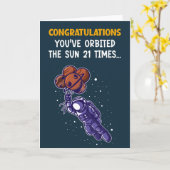 Humorale 21. Geburtstagskarte Karte (Gelbe Blume)