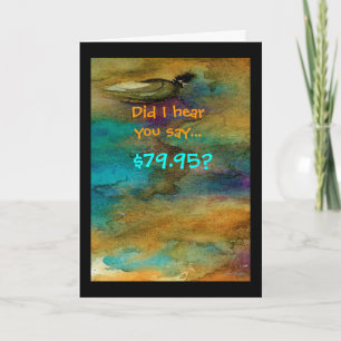 Humorale 80. Geburtstagskarte Karte