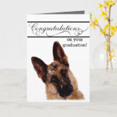 Humorale Abschluss Card mit German Shepherd Karte (Gelbe Blume)