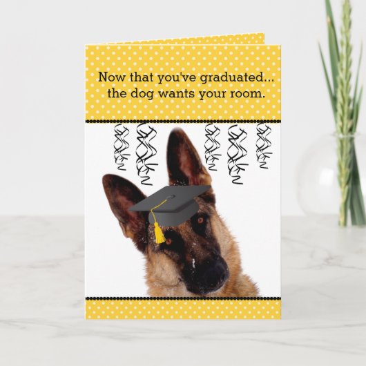 Humorale Abschluss Card mit German Shepherd Karte (Vorderseite)