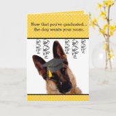 Humorale Abschluss Card mit German Shepherd Karte (Gelbe Blume)