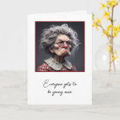 Humorale Alte Dame wird alt Geburtstag Karte (Gelbe Blume)