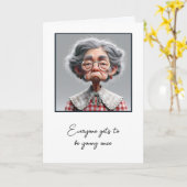 Humorale Alte Dame wird alt Geburtstag Karte (Gelbe Blume)