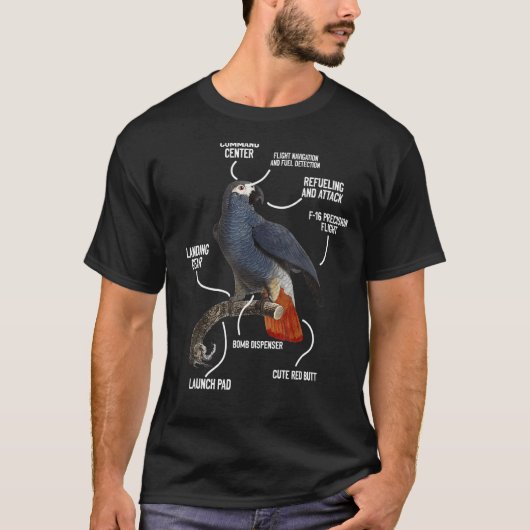 Humorale Anatomie eines Afrikanischen Grauen Papag T-Shirt (Vorderseite)
