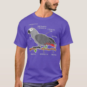 Humorale Anatomie eines Afrikanischen Grauen Papag T-Shirt