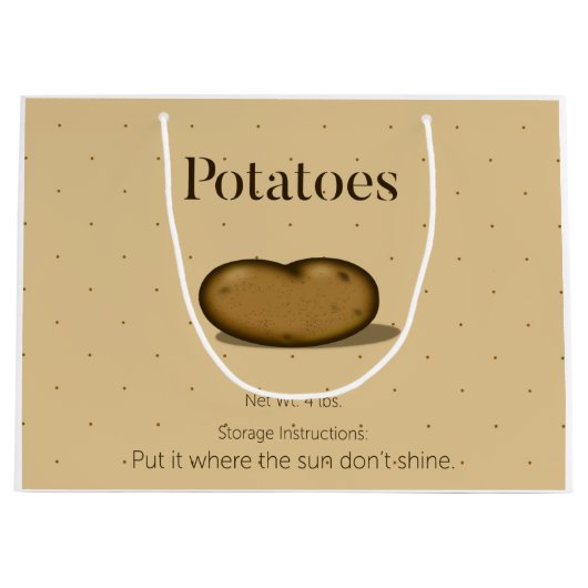 Humorale Anweisungen zur Aufbewahrung von Lebensmi Große Geschenktüte (Vorderseite)