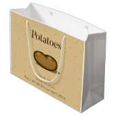 Humorale Anweisungen zur Aufbewahrung von Lebensmi Große Geschenktüte (Rückseite Schrägansicht)