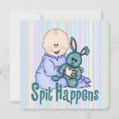 Humorale Babydusche Einladung (Vorderseite)