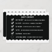 Humorale Bridal Dusche Einladung, Funny Checklist Einladung (Vorne/Hinten)