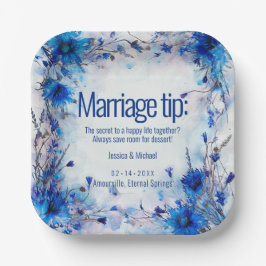 💍 Humorale Cornblumen und Lavender Elegance Pappteller