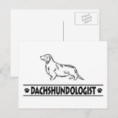 Humorale Dackel langatmig Postkarte (Vorne/Hinten)