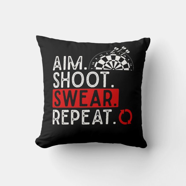 Humorale Darmprobleme Dartboard Fun Hobby Dart P Kissen (Vorderseite)