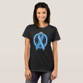 Humorale Diabetes Diabetic Warrior Blue Ribbon T-Shirt (Vorne ganz)