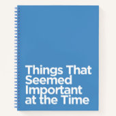 Humorale Dinge, die damals wichtig schienen Notizblock (Vorderseite)