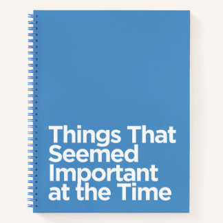 Humorale Dinge, die damals wichtig schienen Notizblock