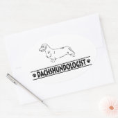 Humorale Drahthaar-Dackel Ovaler Aufkleber (Umschlag)