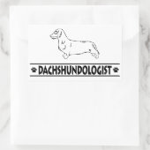Humorale Drahthaar-Dackel Rechteckiger Aufkleber (Tasche)