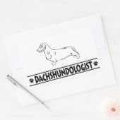 Humorale Drahthaar-Dackel Rechteckiger Aufkleber (Umschlag)