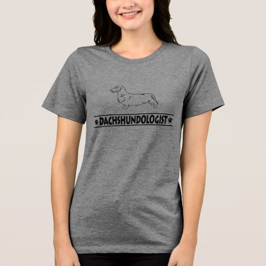Humorale Drahthaar-Dackel Tri-Blend Shirt (Vorderseite)