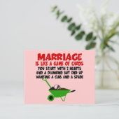 Humorale Ehe Postkarte (Stehend Vorderseite)