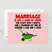 Humorale Ehe Postkarte (Vorne/Hinten)