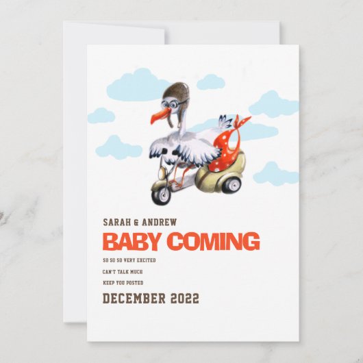 Humorale, einfache Geschlechtsneutrale Orangenschw Ankündigung (Vorderseite)