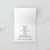 Humorale Einladung zum 65. Geburtstag (Innenseite)