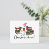 Humorale Einzigartige Niedliche Weihnachten Postkarte (Stehend Vorderseite)