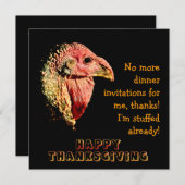 Humorale Erntedank Dinner Party Einladungen (Vorne/Hinten)