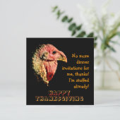 Humorale Erntedank Dinner Party Einladungen (Stehend Vorderseite)