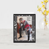 Humorale Frauen beweisen, dass sie eine Grußkarte Karte (Gelbe Blume)