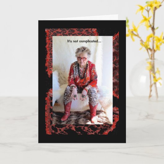 Humorale Frauen, die ihr Leben verkünden, sind ein Karte (Gelbe Blume)