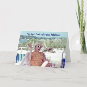 Humorale Frauenhaarrollen Retro Birthday Karte