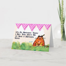 Humorale Geburtskarte für eine Katze Karte