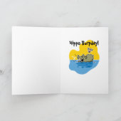 Humorale Geburtstagskarte mit Hippo Karte (Innenseite)