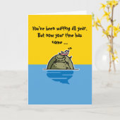 Humorale Geburtstagskarte mit Hippo Karte (Gelbe Blume)