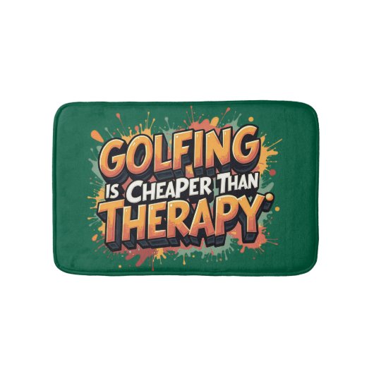 Humorale Golftherapie Badezimmer Spaß Badematte (Vorderseite)