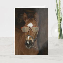 Humorale Grußkarte für Pferdefoals Karte