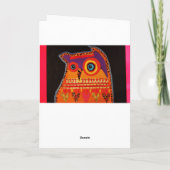 Humorale Grußkarte mit Coolem Owl Karte (Rückseite)