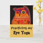 Humorale Grußkarte mit Coolem Owl Karte (Gelbe Blume)