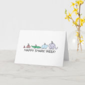 Humorale Happy Shark Week Karte (Gelbe Blume)