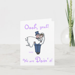 Humorale Hochzeit von Cartoon und Gräuel Einladung
