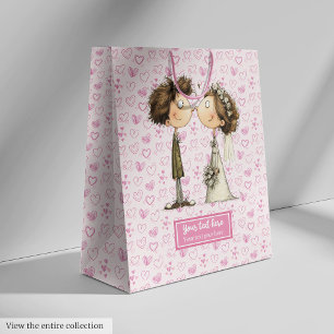 Humorale Hochzeitsgeschenktasche für Paare Mittlere Geschenktüte