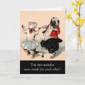 Humorale Katzen-Jägerkarte Karte (Gelbe Blume)