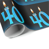 Humorale Kerzen aus dem 40. Geschenkpapier (Rolleneckpunkt)