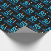 Humorale Kerzen aus dem 50. Geschenkpapier (Ecke)