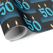 Humorale Kerzen aus dem 50. Geschenkpapier (Rolleneckpunkt)