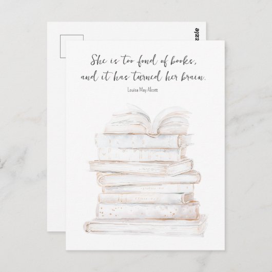 Humorale kleine Frauen buchen Lover Zitat Postkarte (Vorne/Hinten)