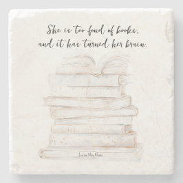 Humorale kleine Frauen buchen Lover Zitat Steinuntersetzer