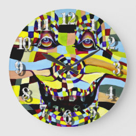 Humorale Pop Culture Clown Joker Illustration Große Wanduhr